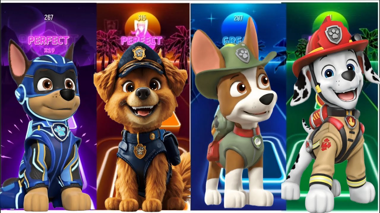 Paw Patrol on Dancing Tiles 🎶🐾1