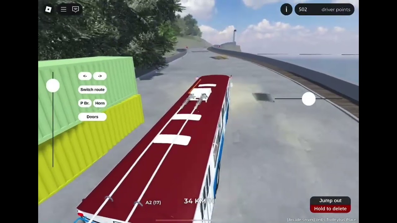 ROBLOX / RBLX- Veds Trolleybus Dangerous Driving (Short) - Gameplay