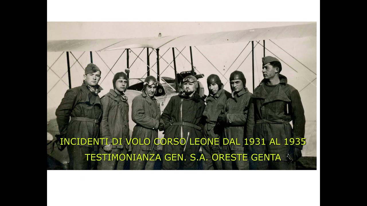 1931/1935 INCIDENTI DI VOLO CORSO LEONE CON BREDA 4- BREDA 25 TESTIMONIANZA  GEN. S.A. ORESTE GENTA