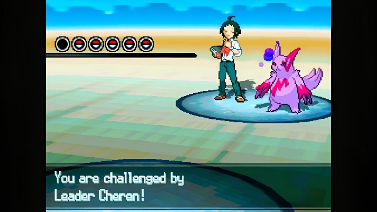Pokemon Pitch Black 2 - Unova Leader Cheren, Gym Battle  @ Aspertia City (Singles, Hard Mode)