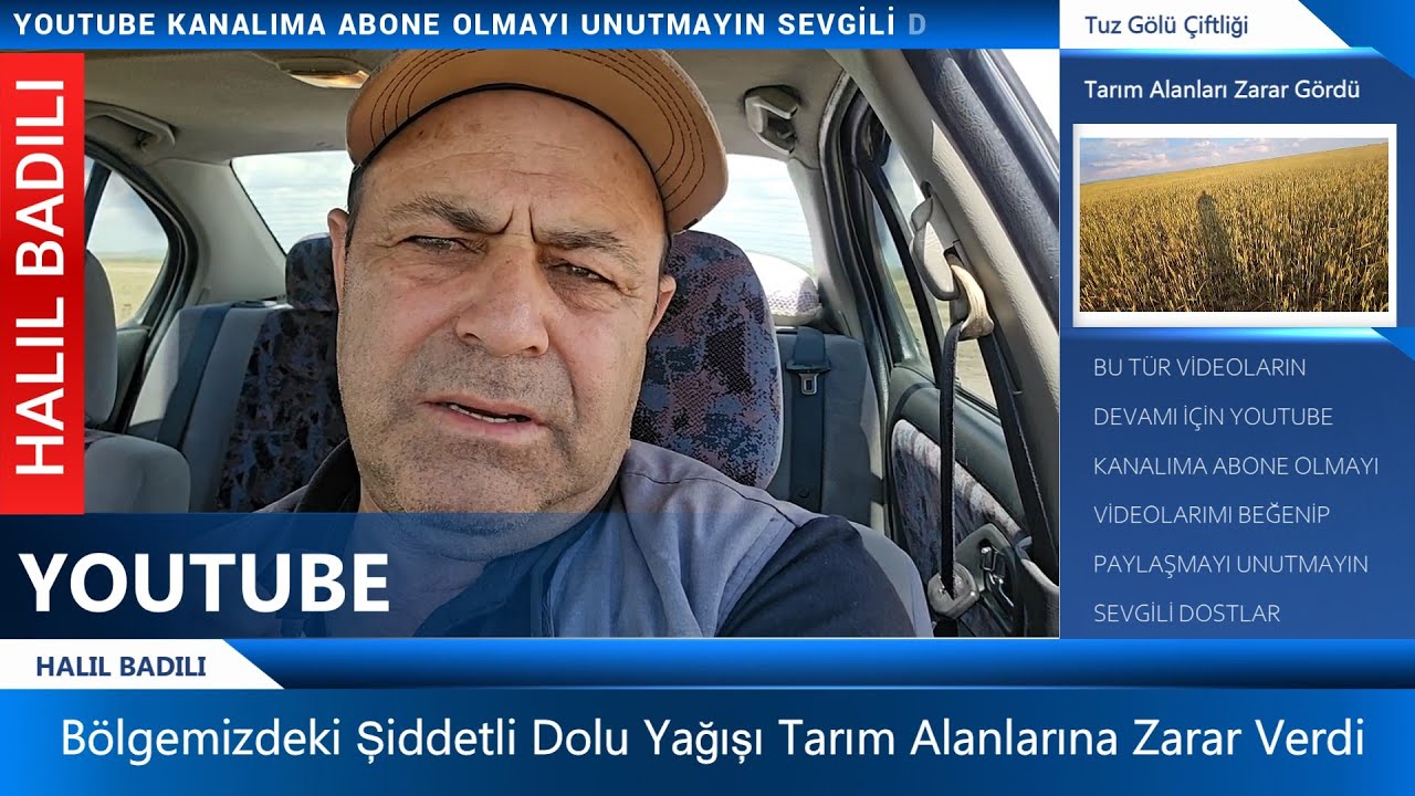 Bölgemizdeki Şiddetli Dolu Yağışı Tarım Alanlarına Zarar Verdi