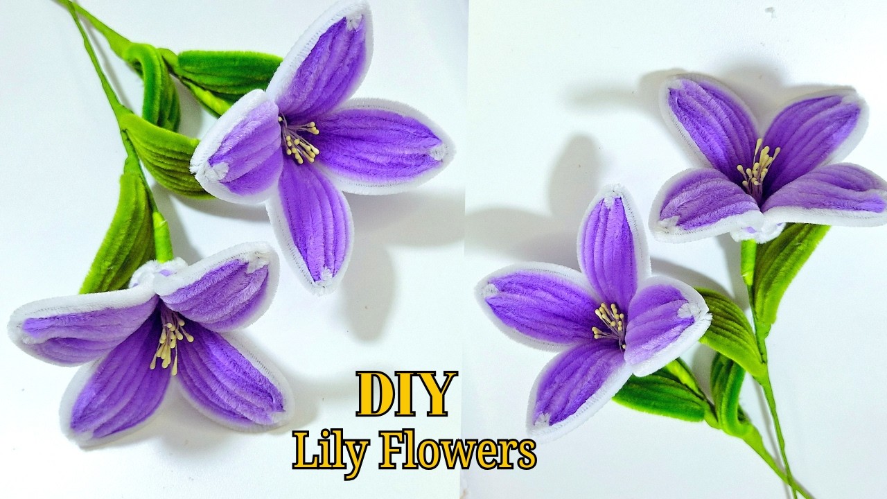 How to Make a Lily with Chenille Stem