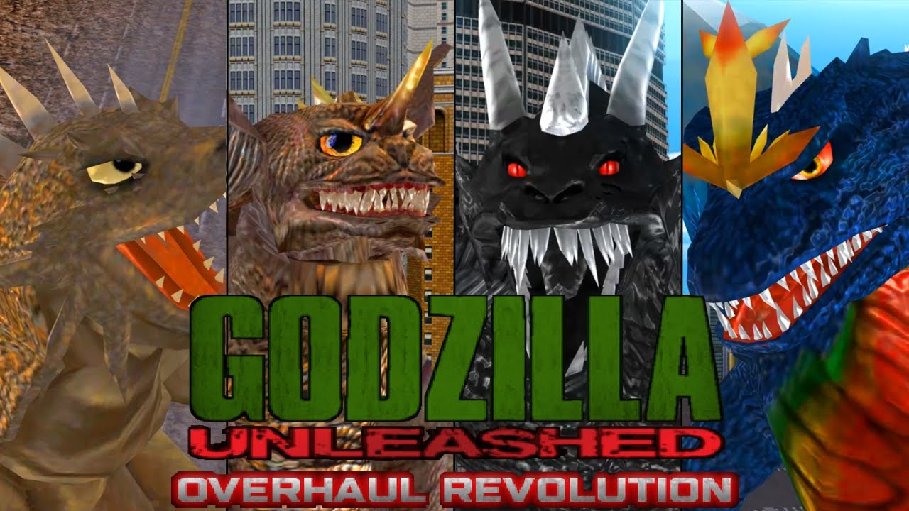 Godzilla Unleashed Overhaul - Varan & Baragon vs Desghidorah & SpaceGodzilla (1440p 60FPS)