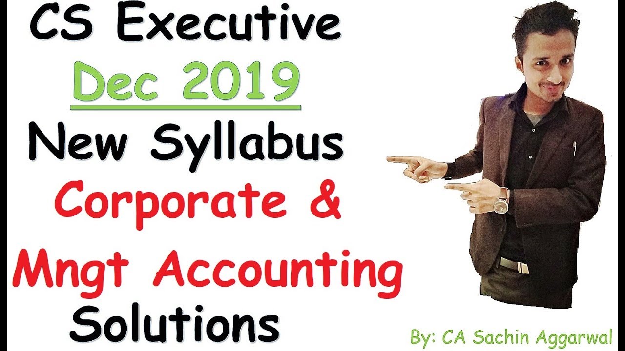 CS Executive Dec 2019 CMA Solutions- New Syllabus