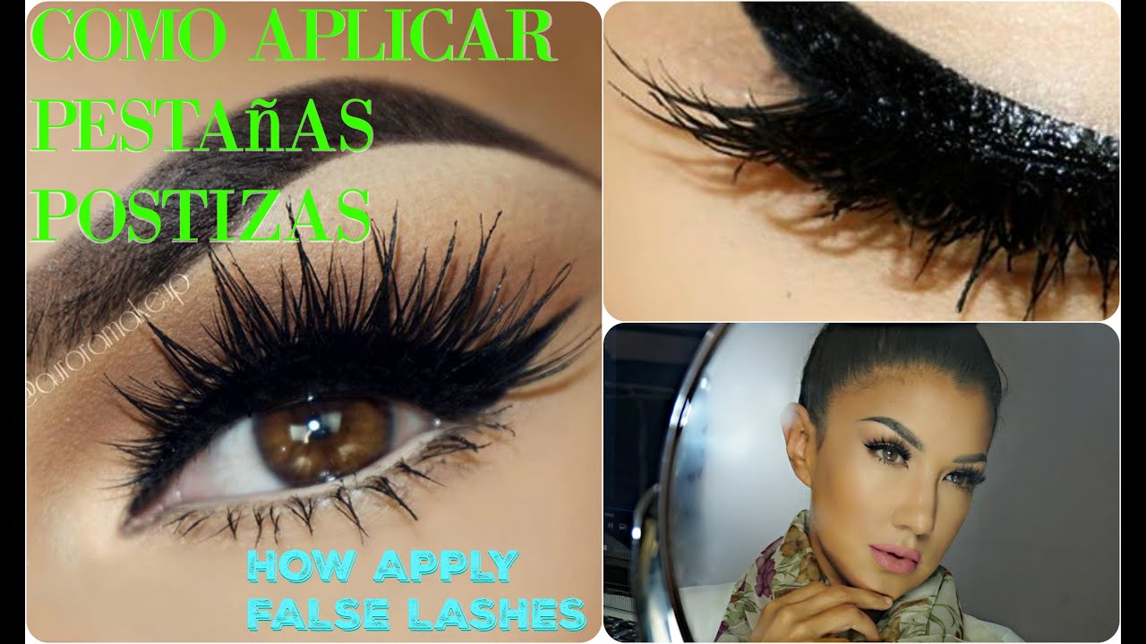 COMO aplicar PESTAñAS POSTIZAS PARTE 1 / HOW TO : Apply False Lashes PART 1 @auroramakeup