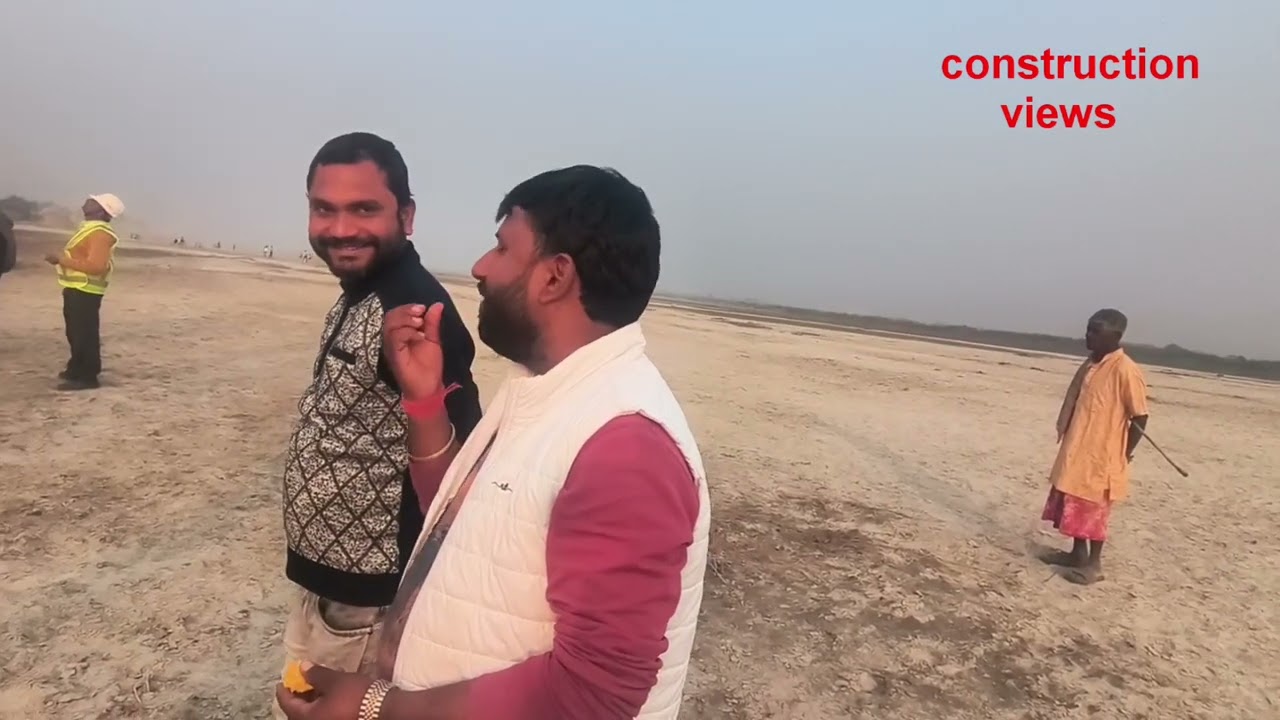 Construction views # india largest bridge madhubani to supoul district kosi river #
