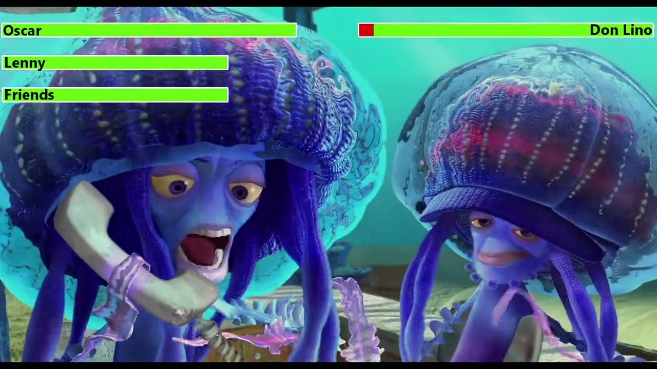 Shark Tale (2004) Final Battle with healthbars