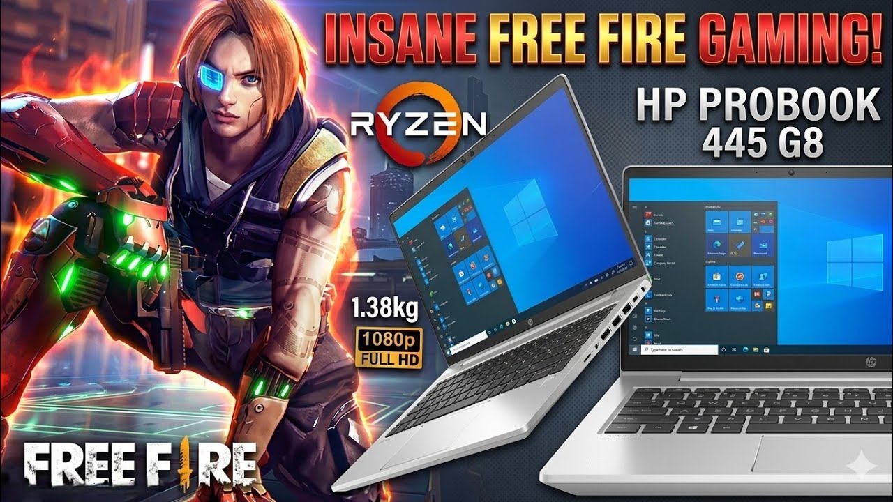 hp Probook 445 G8 Ryzen 5 Full Review & Tested on Free Fire