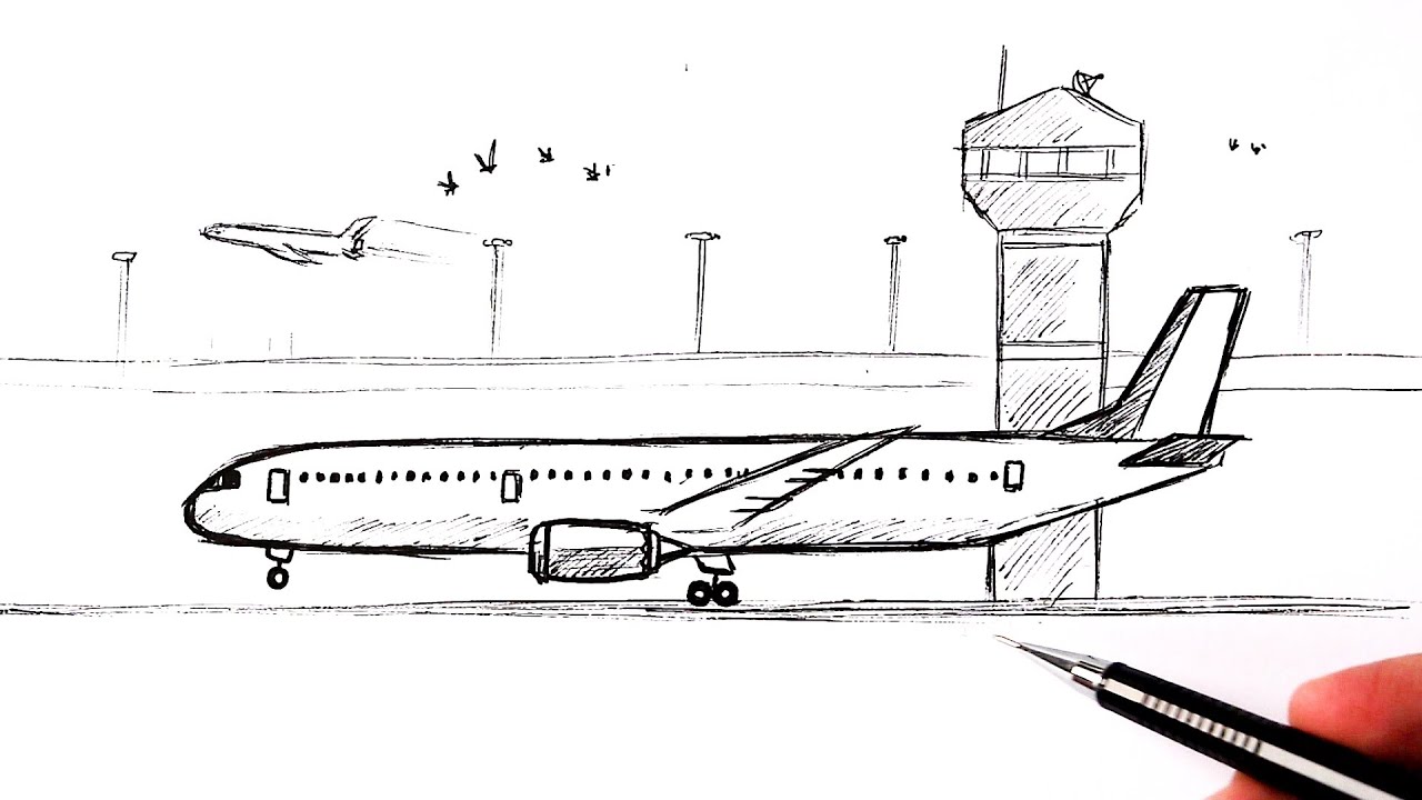 Как легко нарисовать самолет ✈ Урок рисования