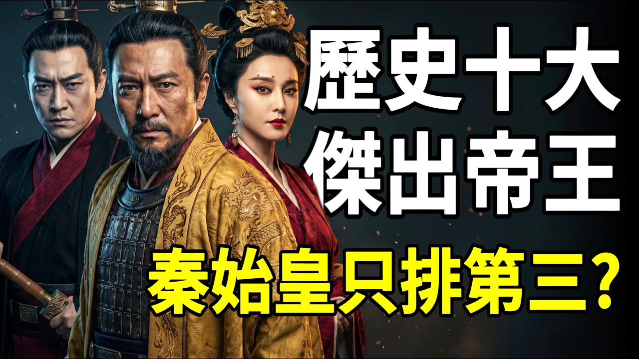 秦始皇只排第三？硬核盤點中國十大傑出帝王，第一名接近滿分毫無爭議！