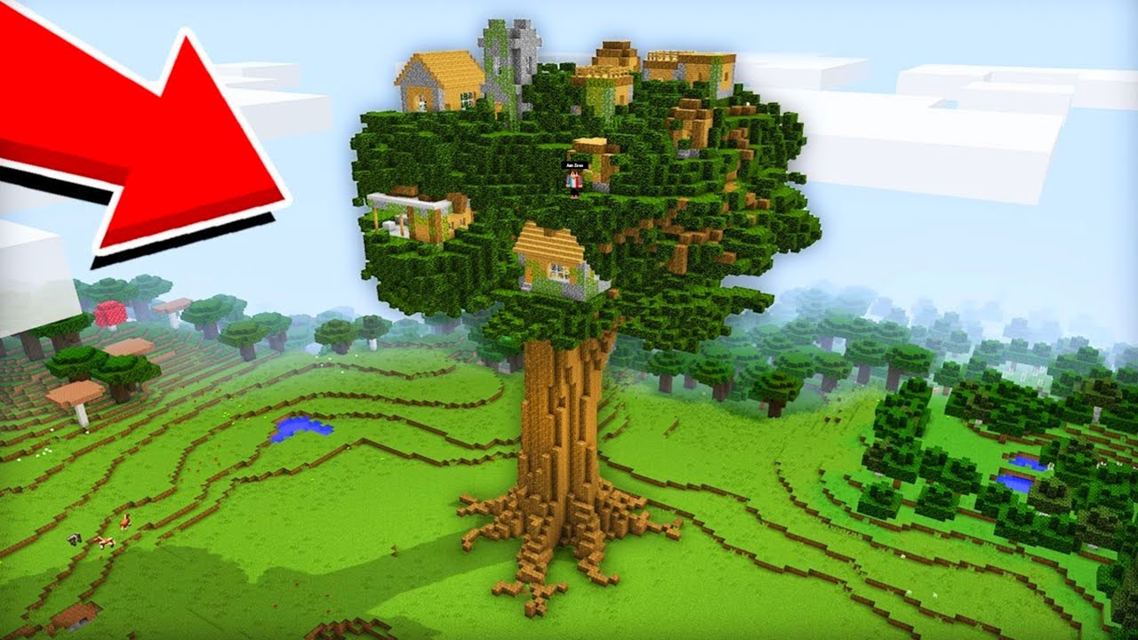 Որտեղից էր հայտնվել այս տունը ծառի վրա!? Arm Zone Minecraft Hayeren