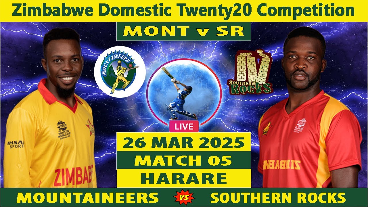 Mountaineers vs Southern Rocks Live | MONT vs SR | Zimbabwe Domestic Twenty20 Competition 2025 Live