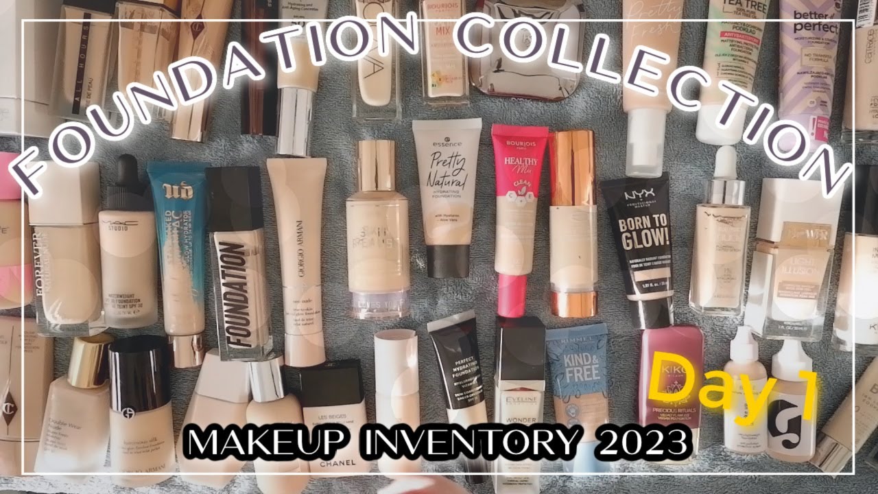 FOUNDATION COLLECTION 2023 // Makeup Inventory (fair + cool/ neutral + dry skin recommendations)