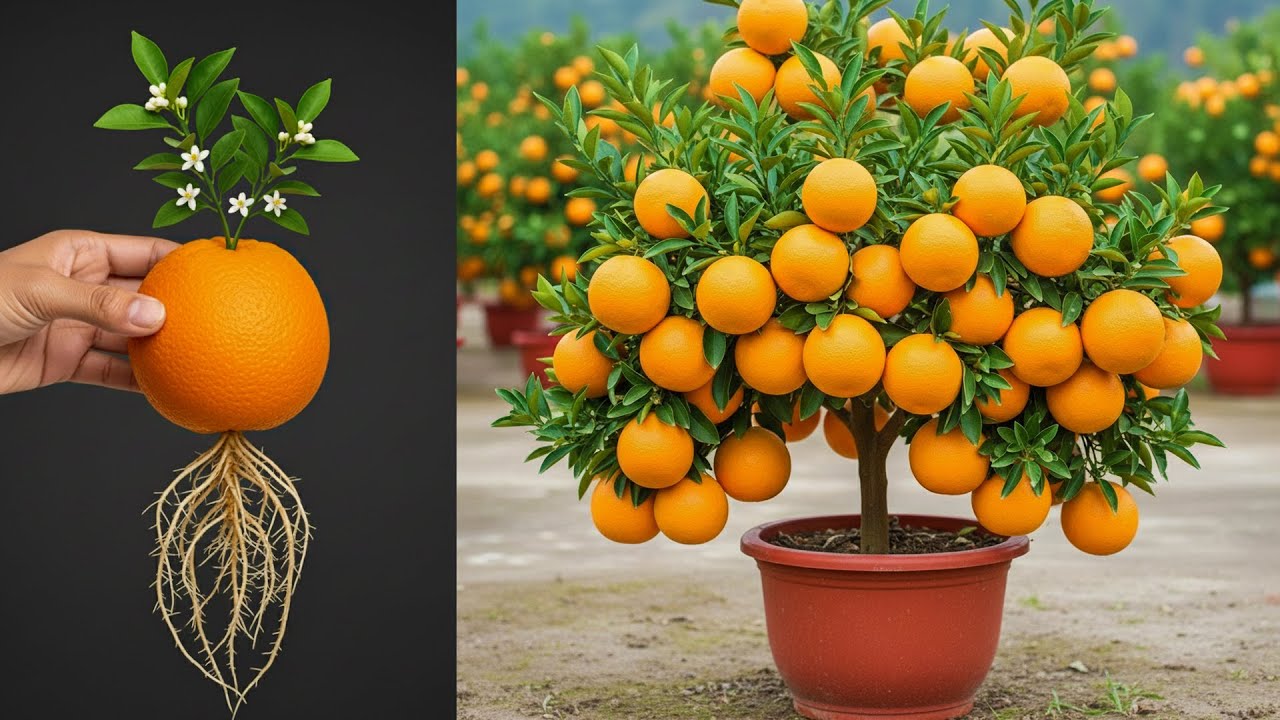 Brilliant Idea! Orange Apple Banana Propagation From Fruits In Pots