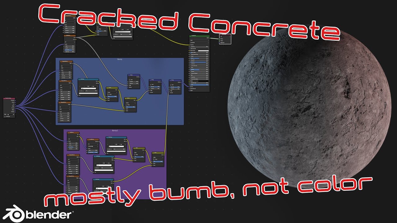 BLENDER: Procedural  Cracked Concrete (Tutorial)