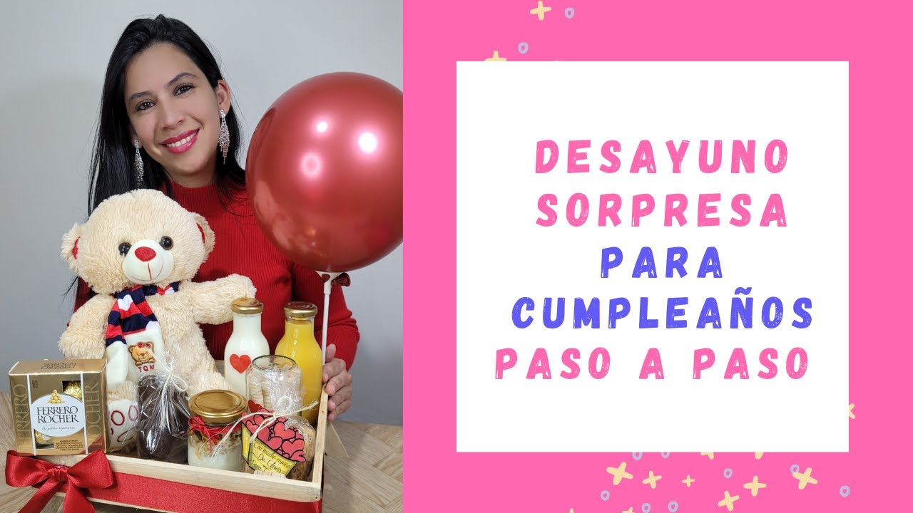 🎁 Cómo hacer DESAYUNO SORPRESA de CUMPLEAÑOS - con PELUCHE 🧸 | Regalo para Esposo | Novio