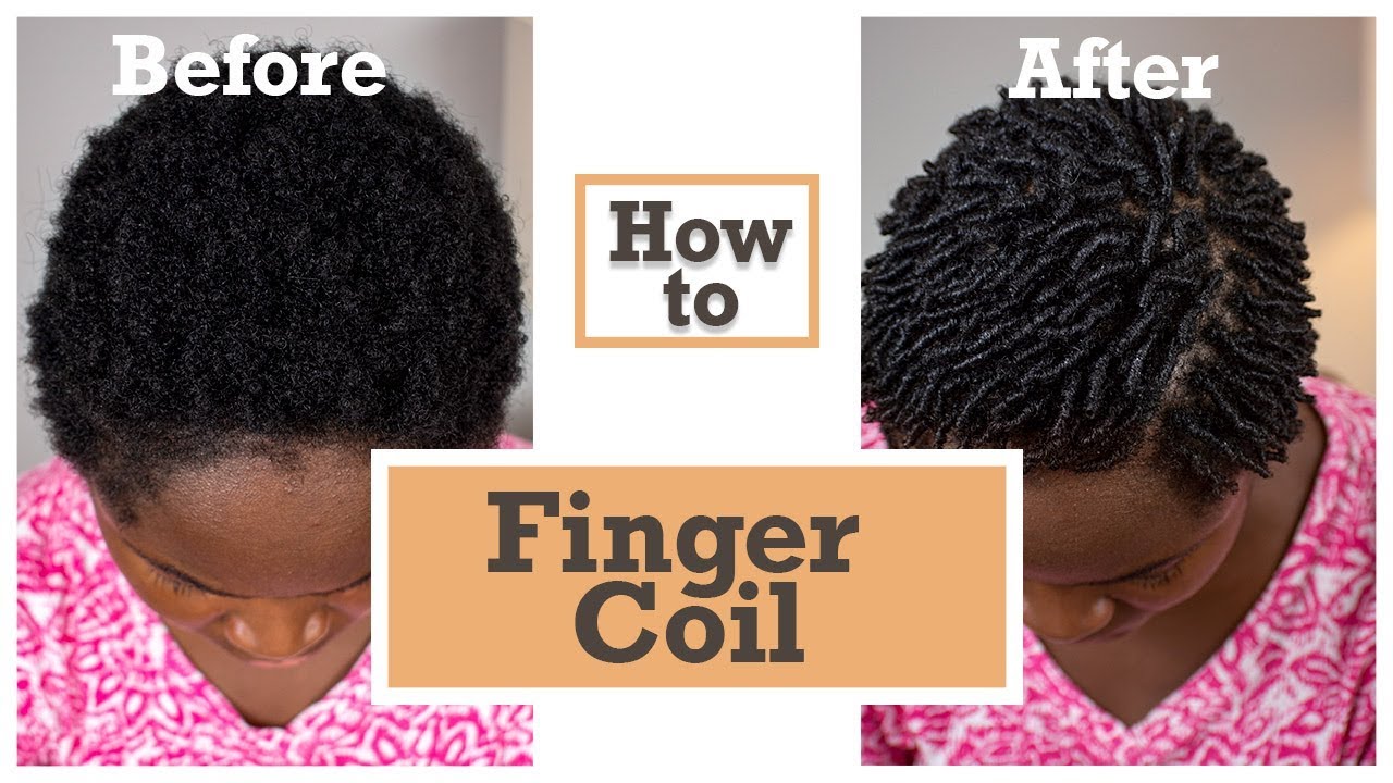 How To: Finger Coils on Short Natural 4C Hair using only Two Products | Curl Definition