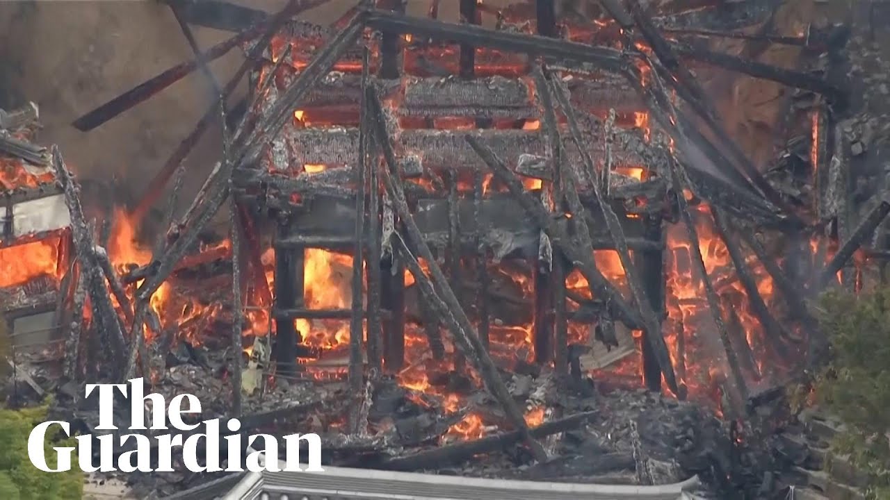 Buddhist hall housing 'eternal flame' in Japan destroyed by fire