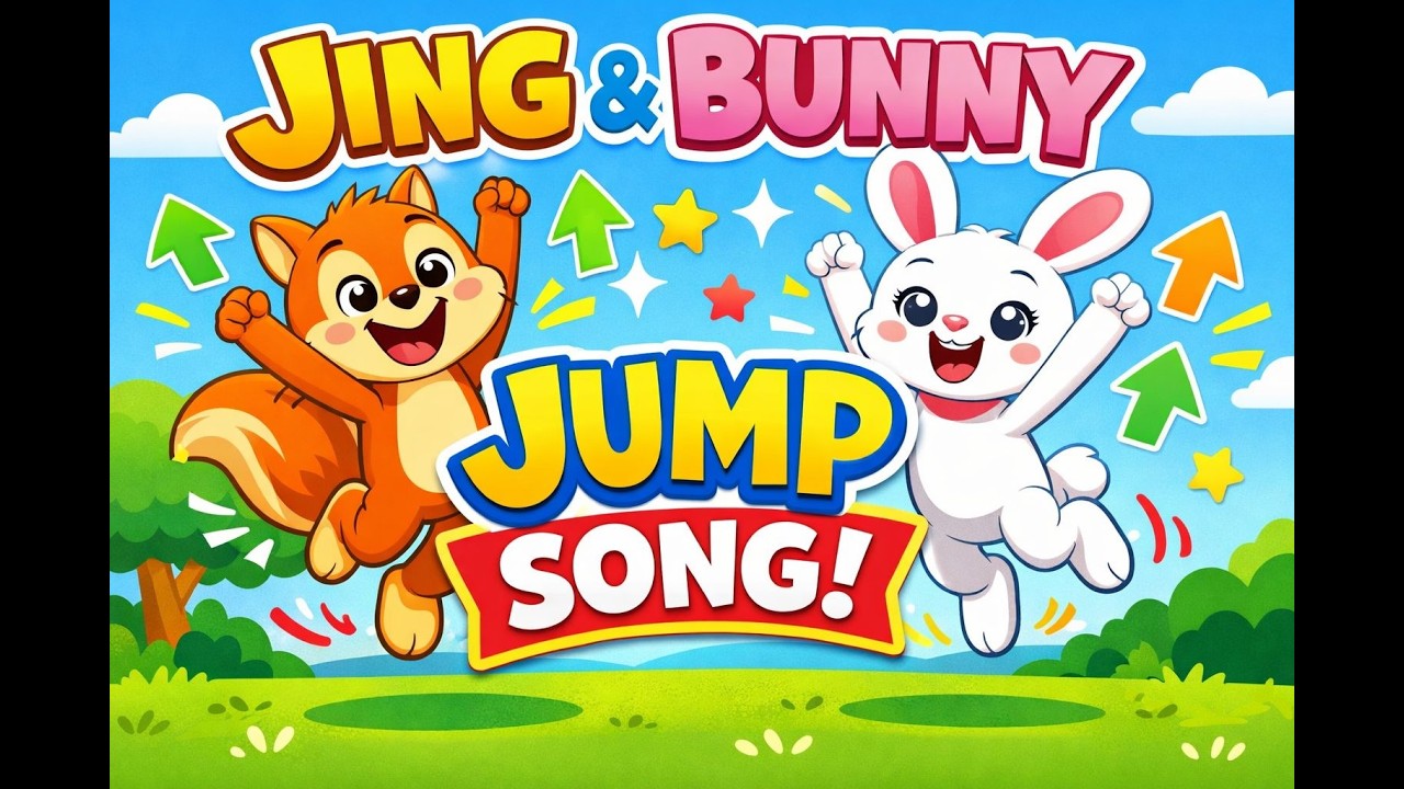 Jing & Bunny Jump Jump Song 🐿️🐰 | Fun Kids Dance