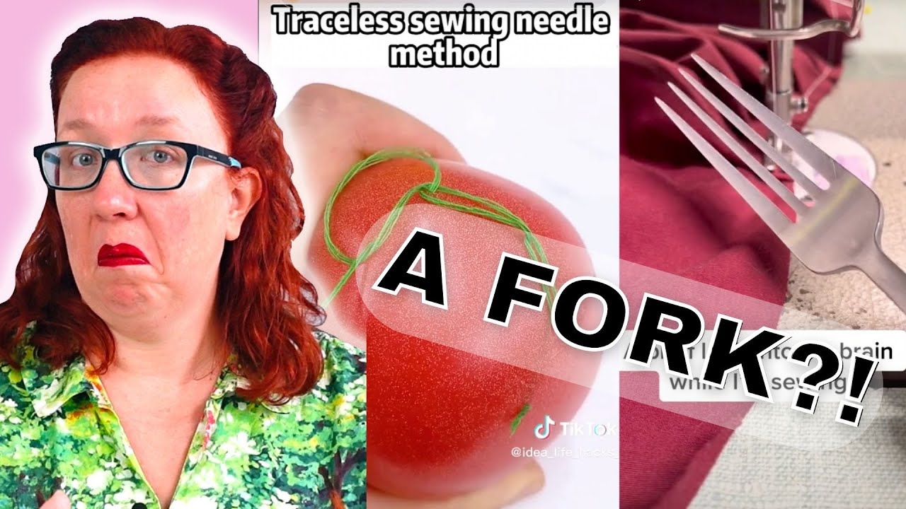 Trying Viral TikTok SEWING hacks || Yes, even the one with the fork