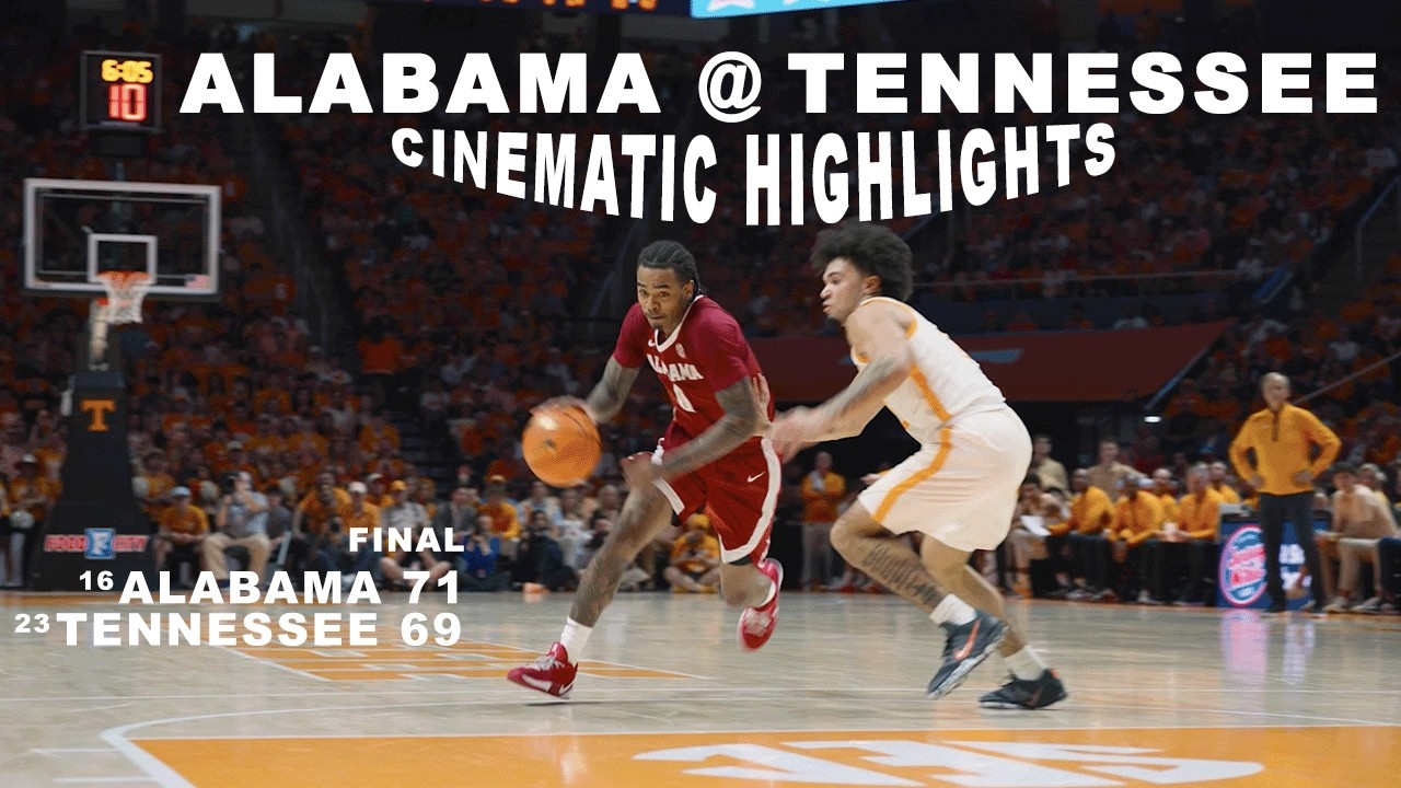 Alabama Basketball | Cinematic Highlights | 🐘 Alabama Stuns Tennessee in 71–69 Comeback