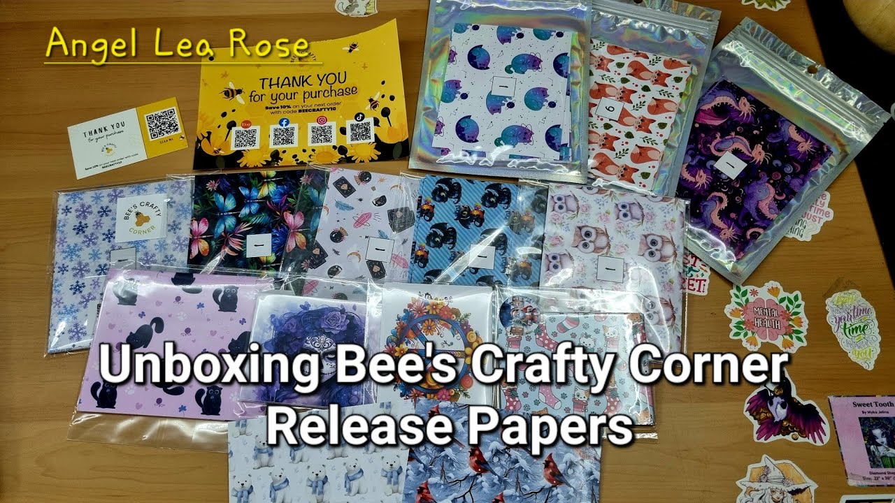 Unboxing Bee's Crafty Corner Release Papers - Small Shop Haul