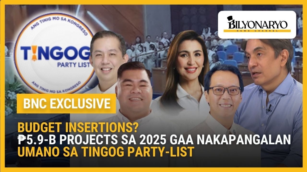 ₱5.9-B Insertion? Mahigit 70 infra projects sa 2025 budget, nakapangalan umano sa Tingog Party-list