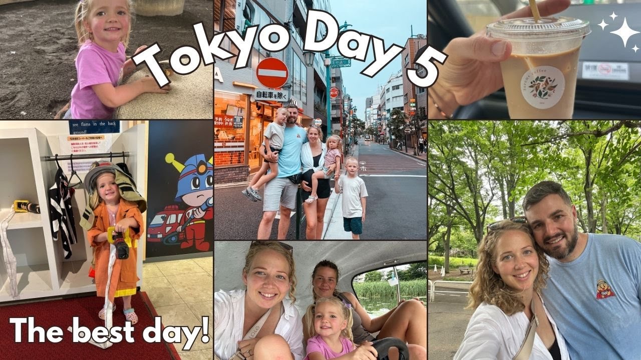 Tokyo Vlog EP. 5: Парк дорожного движения, лодки-лебеди, кофе, музей пожарных машин 🚗☕🍛