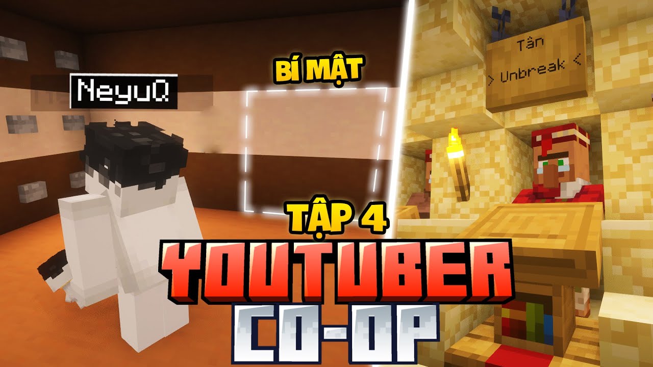 Minecraft YTB Co-op Tập 4: Tôi Làm Cửa Bí Mật Bảo Vệ Bí Mật Kinh Doanh Của Thương Hội!!