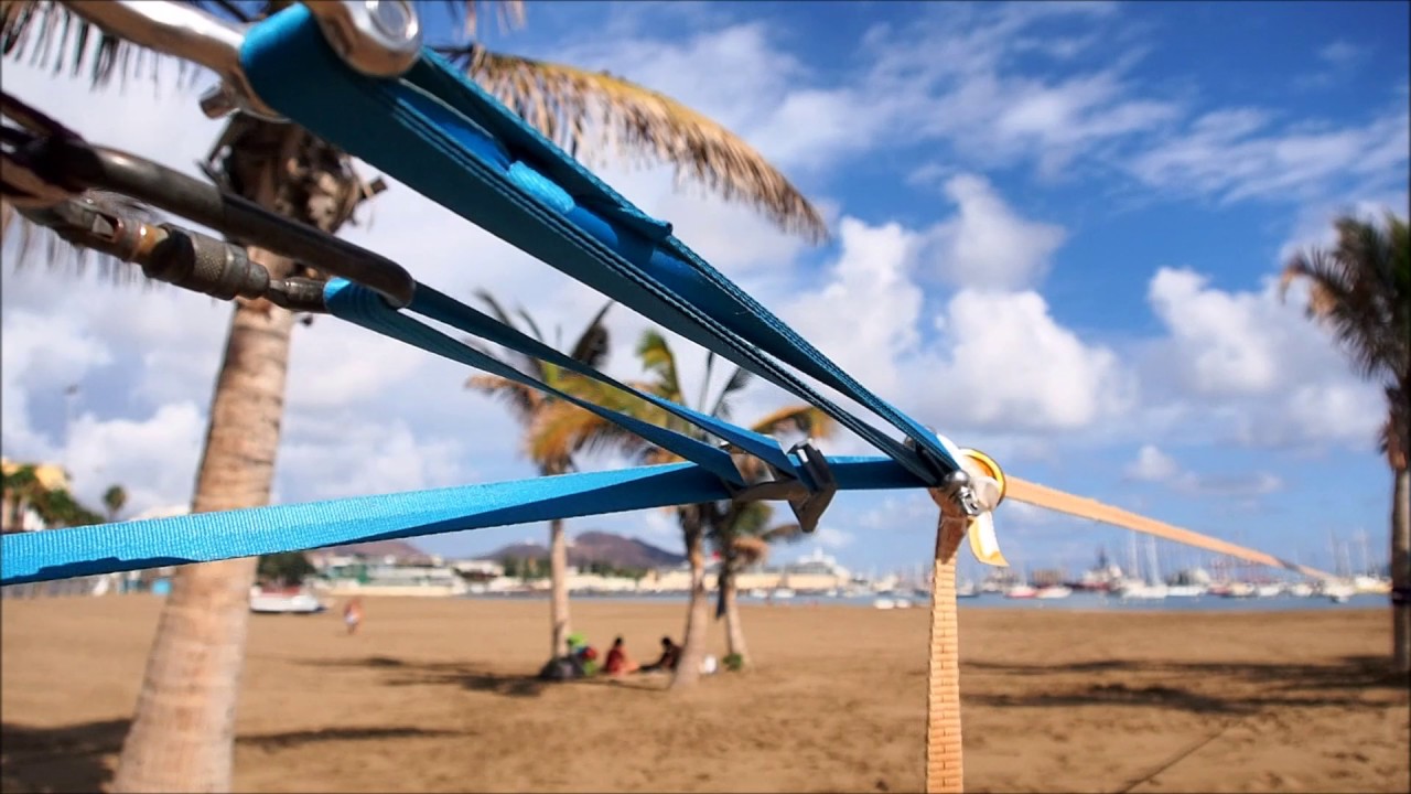Slackline Soft Release tensioning system
