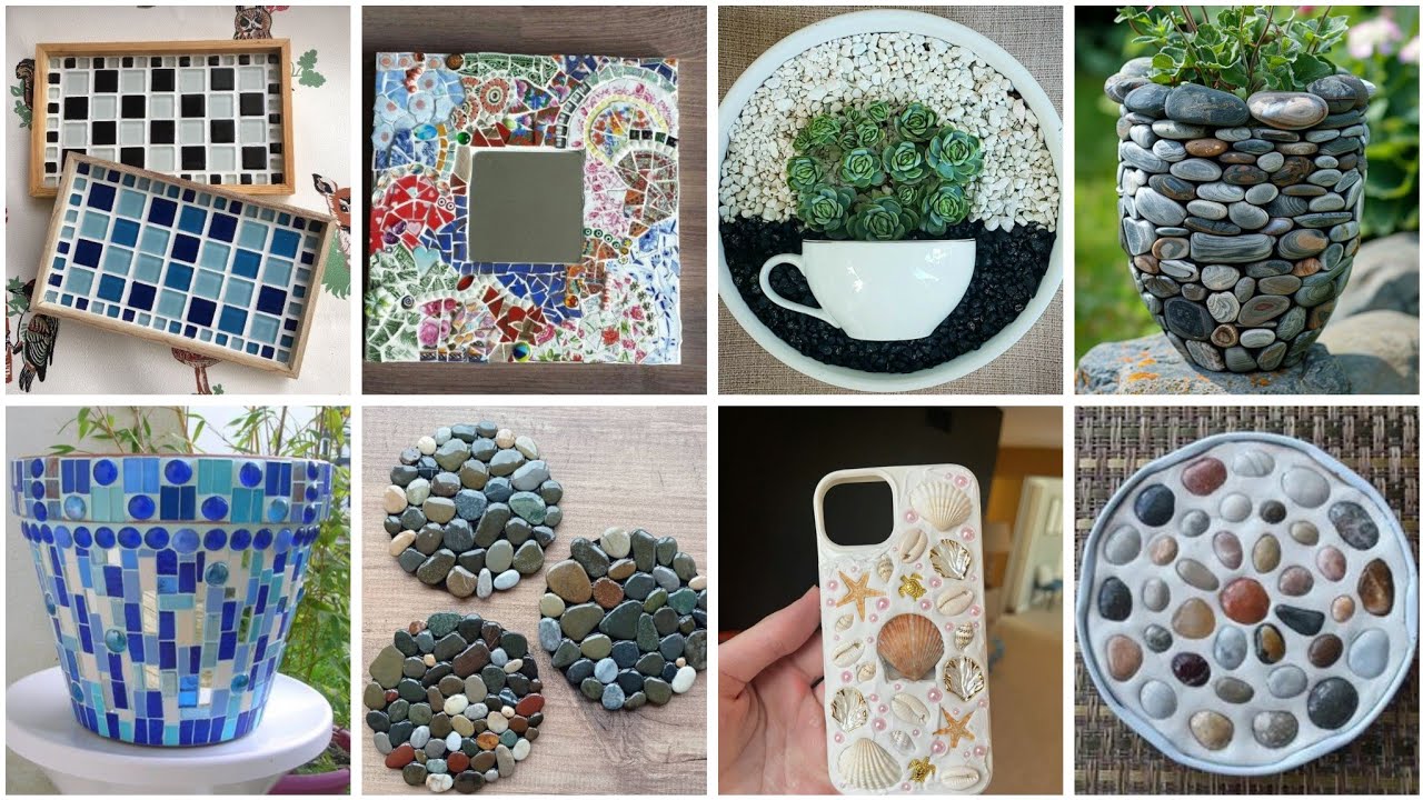50 فكرة ✨ عندك بقايا السيراميك،الحصى،الاحجار صدف البحر اصنعي ديكورات#diy#ideas 50 Best wall decor