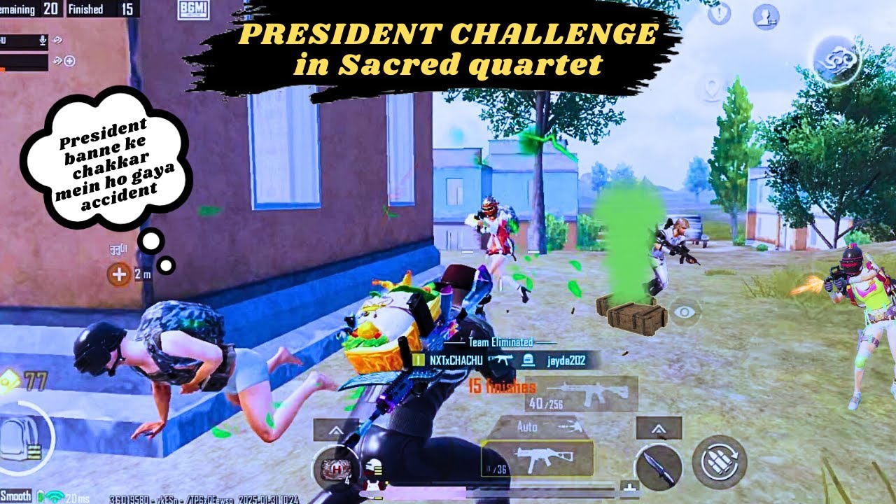 PRESIDENT CHALLENGE IN SACRED QUARTET LEKIN HUA YE ....|BGMI|