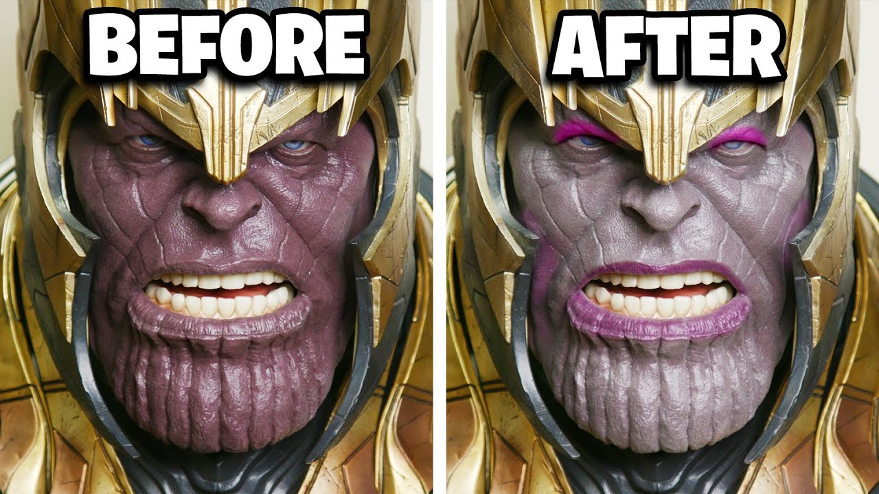 THANOS MAKEOVER!!! Queen Studios Life-size Thanos Bust Too Dark?