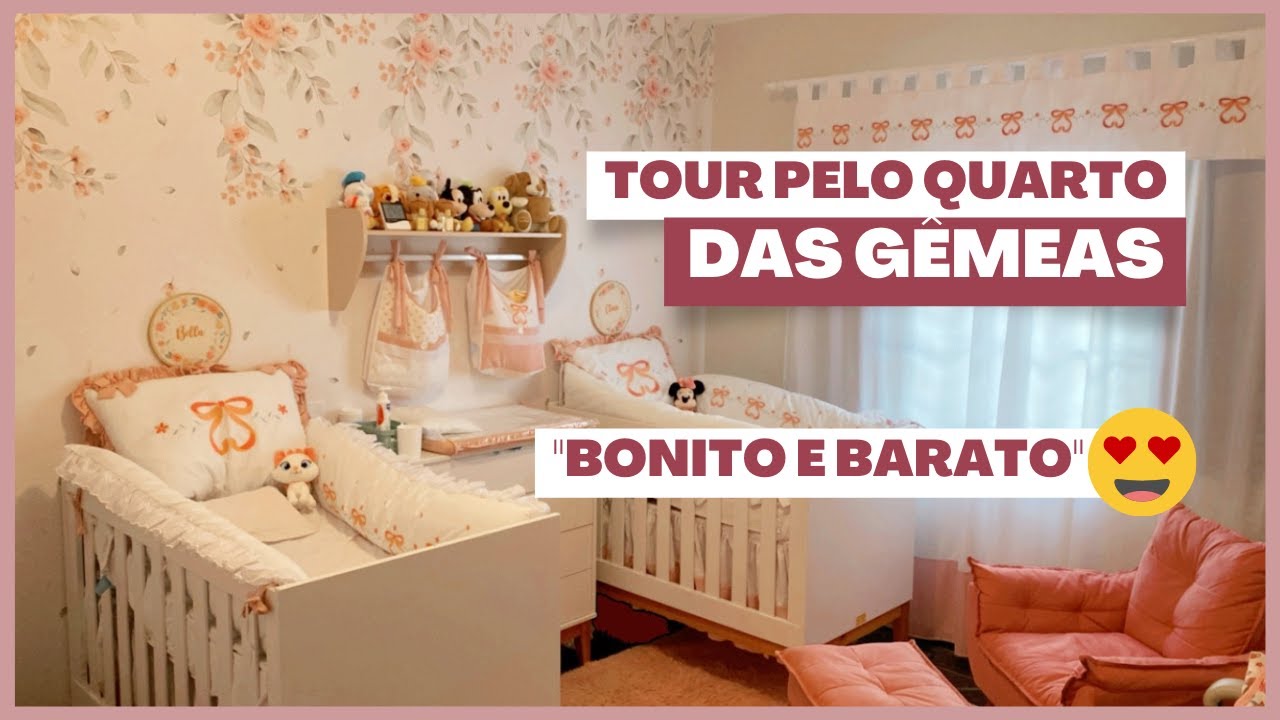 TOUR COMPLETO PELO QUARTO DAS GÊMEAS | Como organizar sem pirar *