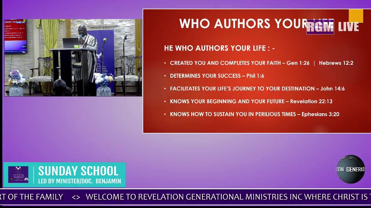 R.G.M.  | SUNDAY SCHOOL | MARCH 08,2026