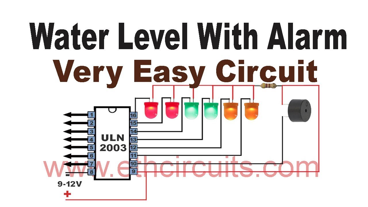 Water Level Indicator / water level indicator with alarm / with ULN2003 IC