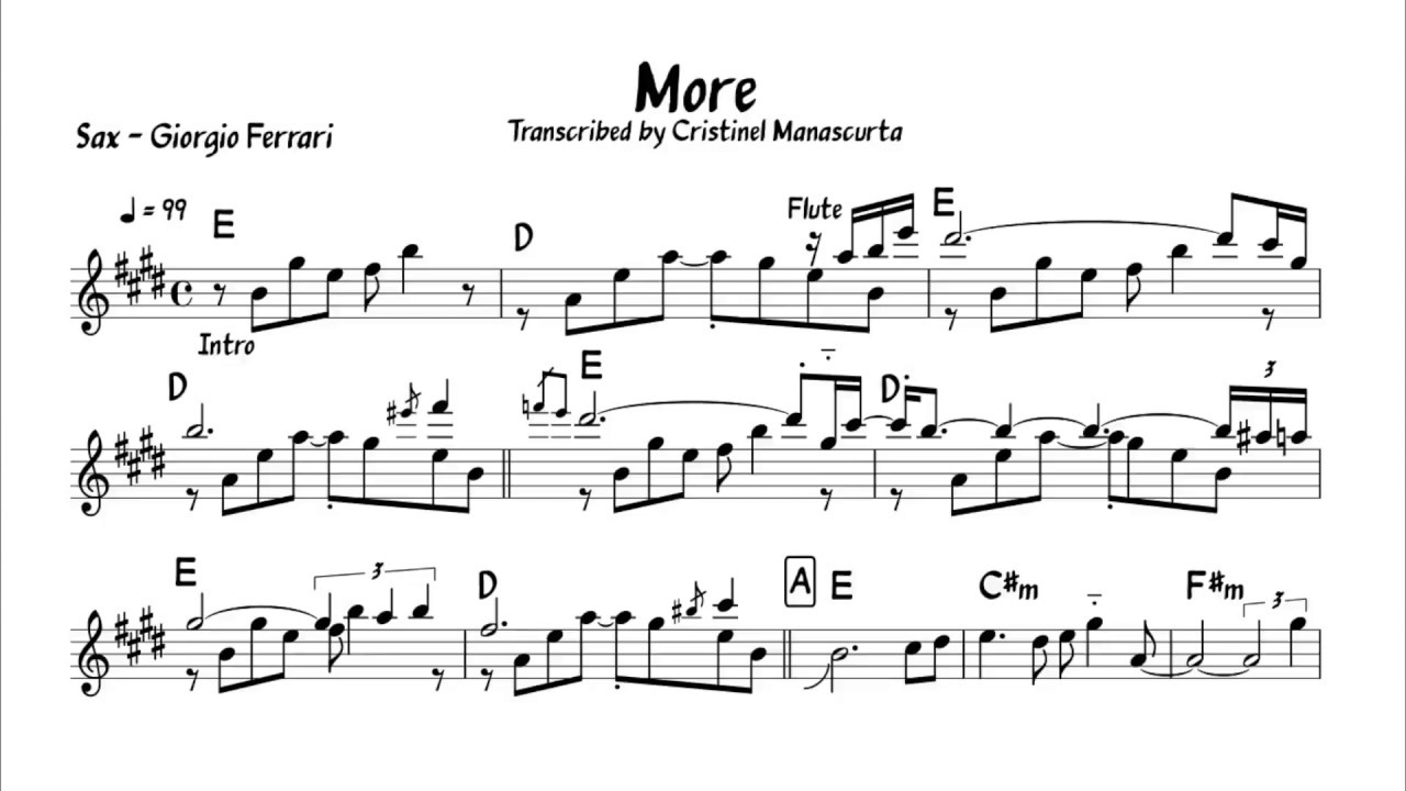 Giorgio Ferrari - More (transcription)