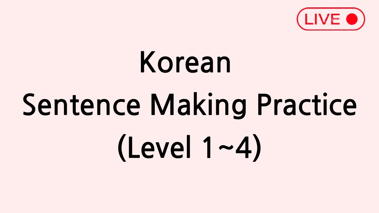 Korean Sentence Making Practice (level 1~4)