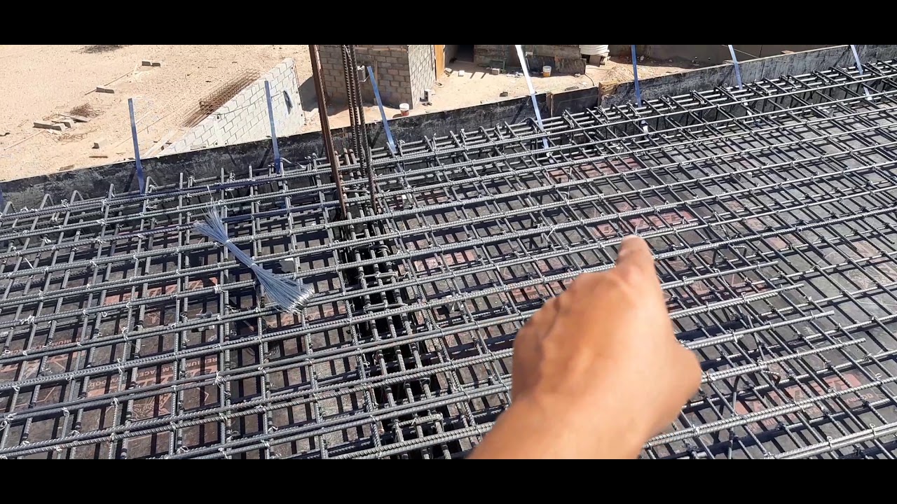 طريقة تركيب حديد الشوكة للبلكونات او الاسقف الكابولية
