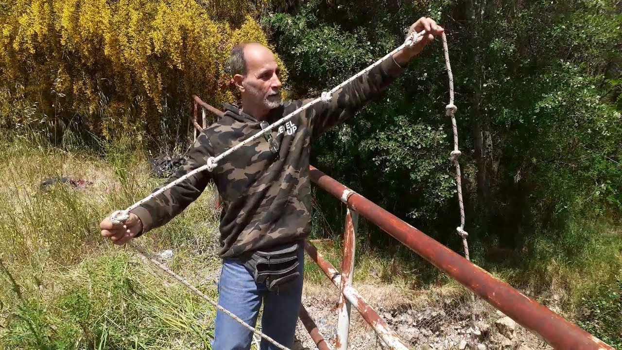 Ελβετικό κάθισμα, καταρρίχηση 6m και ελεύθερη κατάβαση με κόμπους - ομάδα: αυτάρκεια & επιβίωση