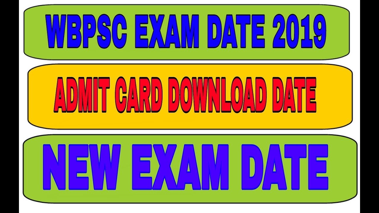 WBPsc download admit card and wbpsc exam date relised |civial service preliminary exam 2019 |