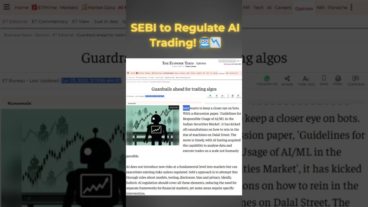 SEBI Cracks Down on AI Trading in India! 🤖📉 | Dalal Street Alert 🇮🇳 #thegrowthloop #ai #stockmarket