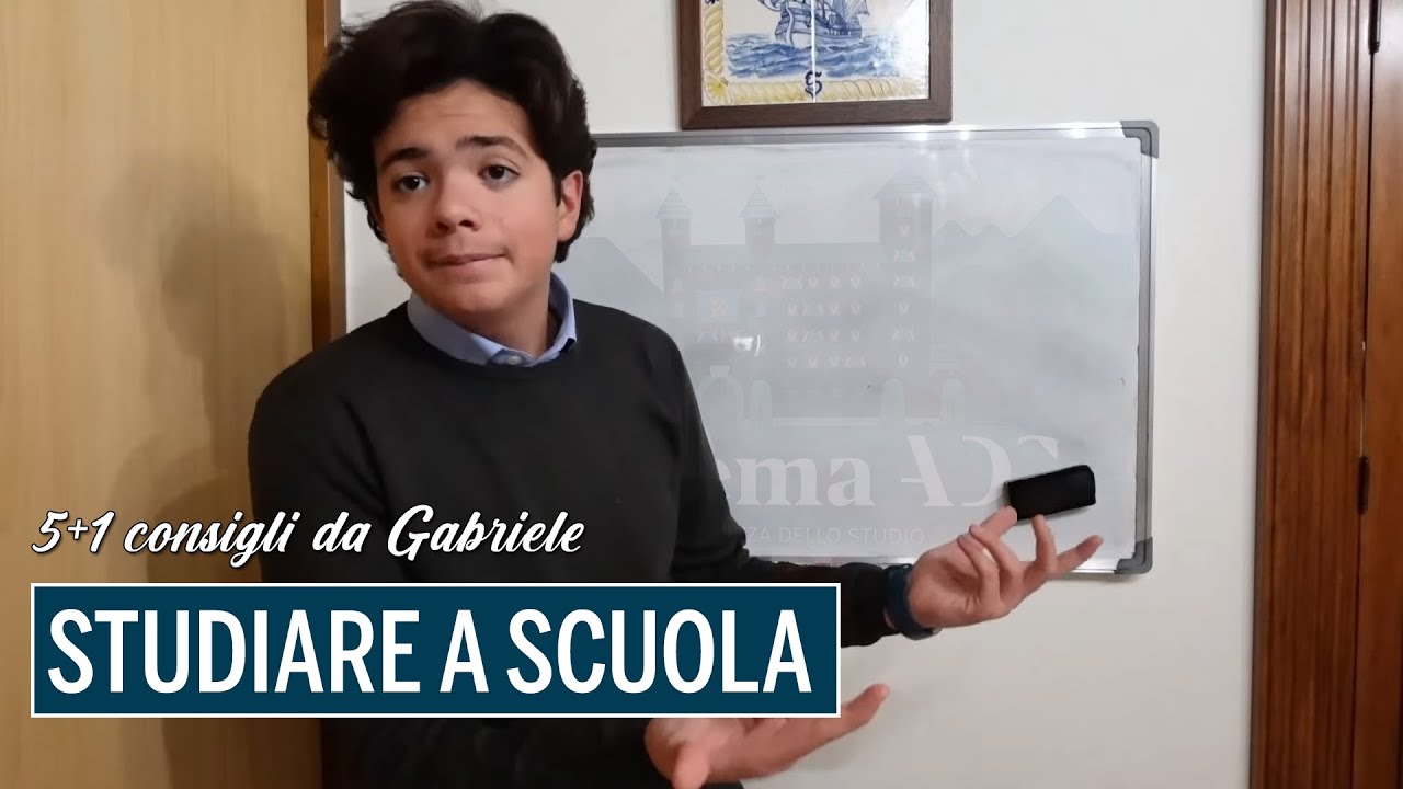 STUDIARE a SCUOLA, i consigli di @Gabriele Dimaggio