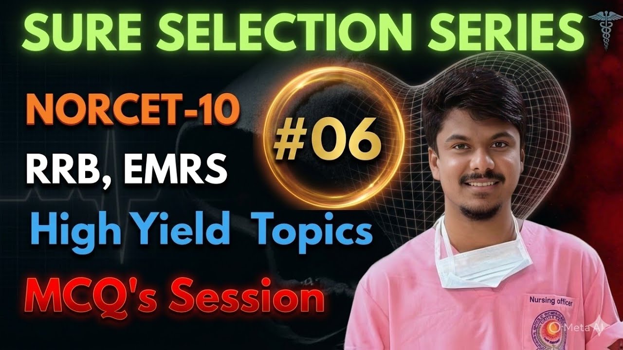 NORCET-10/ RRB/ EMRS/ RAPID REVISION #norcetmcq #rrb #emrs #jipmer #esic #importantquestions 