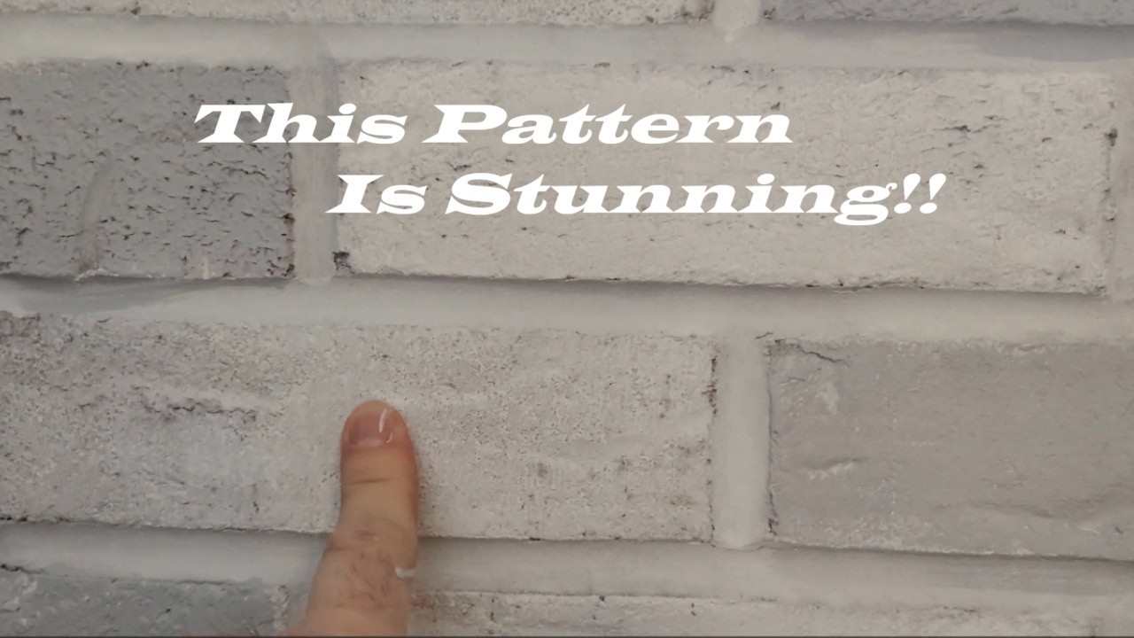 Whitewashing A Brick Fireplace With This Eye-Popping Pattern Design!