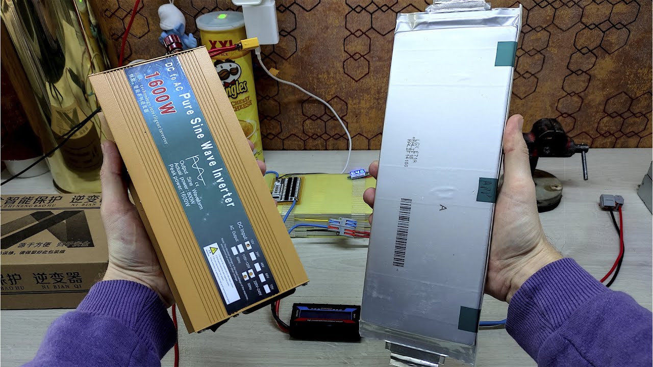 Что будет если подключить инвертор к литиевой батарее LG-CHEM LGX e71 71AH?!