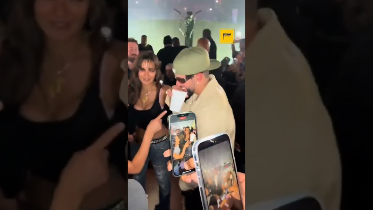Kendall Jenner, Kim Kardashian & Bad Bunny at Drake concert