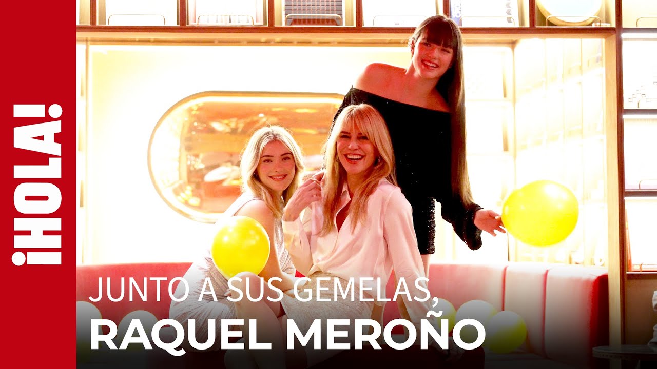 Raquel Mero&ntilde;o juega con sus hijas gemelas, Daniela y Martina, a 'Tu a Londres y yo a California'