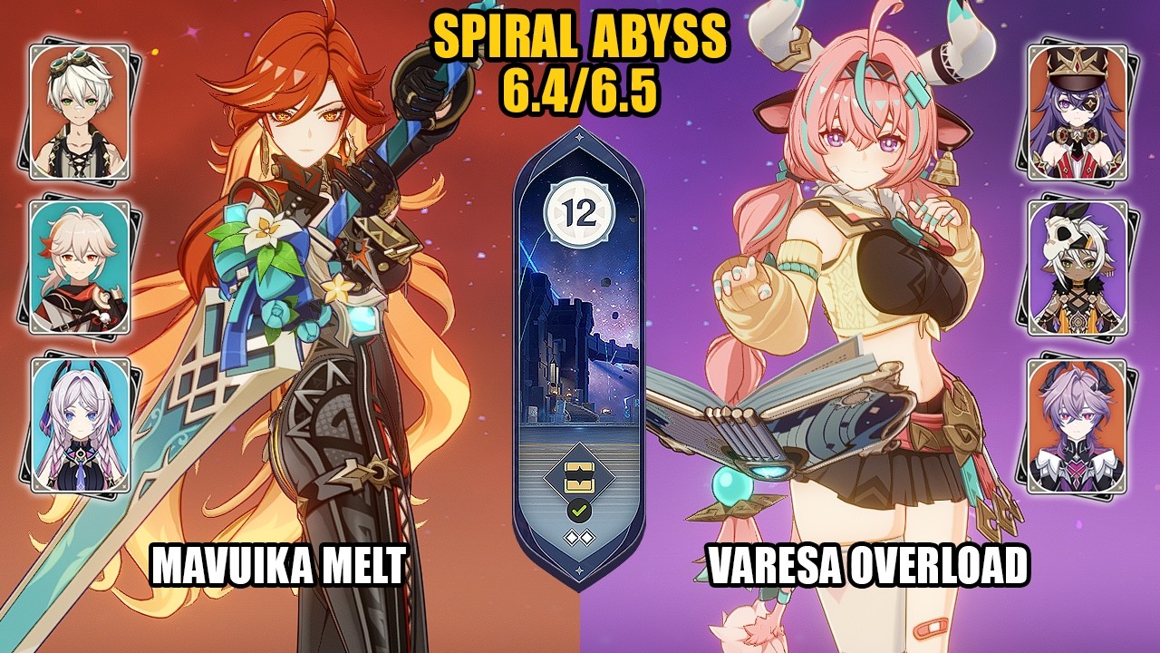 [Spiral Abyss 6.4-6.5] NEW F2P Mavuika Melt & Varesa Overload |Luna V| Genshin Impact