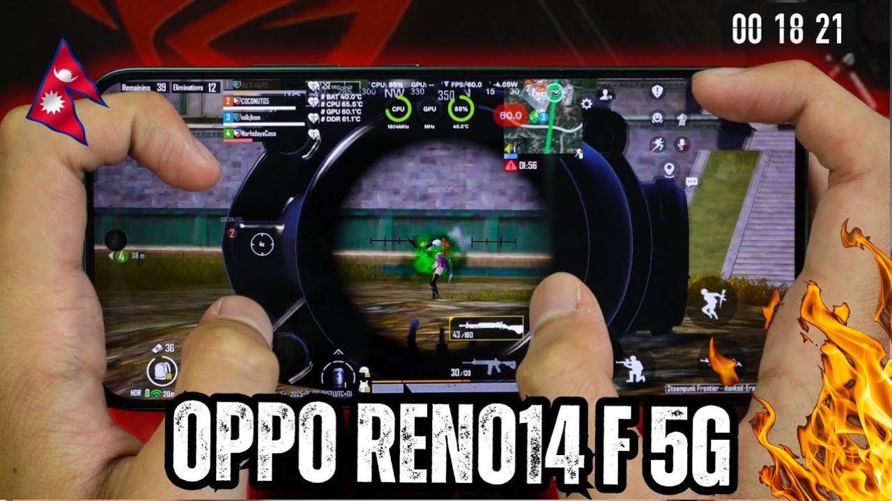 Oppo Reno 14 F Pubg Test